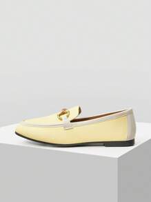 MOTF PREMIUM ROUND TOE CONTRAST BINDING FLATS - Mustard Yellow - View 4
