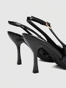 CUCCOO BIZCHIC Elegant Pointed Toe High Heel Pumps For Women - Black - View 4