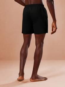 SUMWON Performance Athletic Swim Trunks Beach Vacation Pool Side Slit Water Sports Summer Holiday Resort Wear Board Swimming Surf Active Beach Wear - Black - View 5