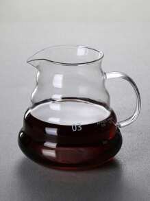 1pc Coffee Server For Pour Over Coffee Maker, Glass Coffee Carafe, Cloud Shape Clear Coffee Pot With Lid School Supplies - White - View 9