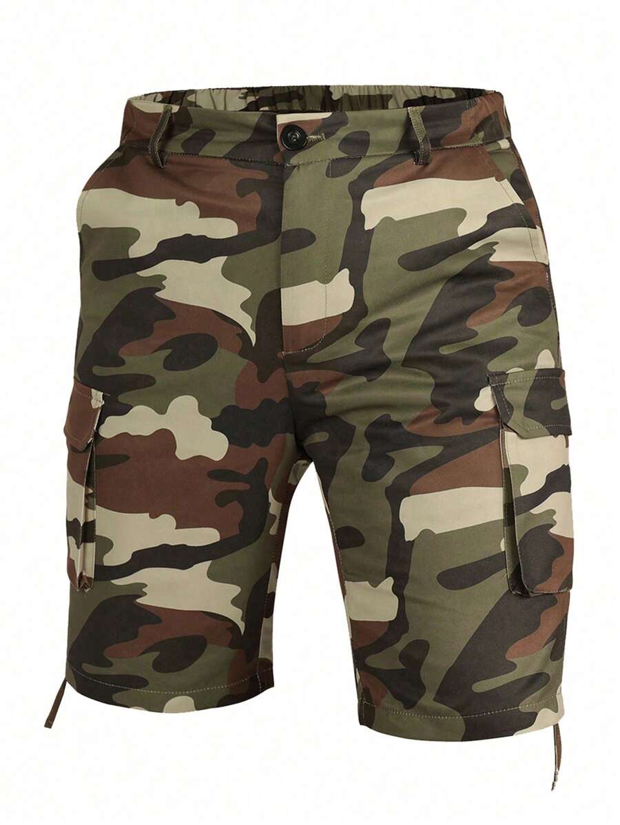 Manfinity Homme Men's Camouflage Printed Cargo Pocket Casual Shorts Men — free download