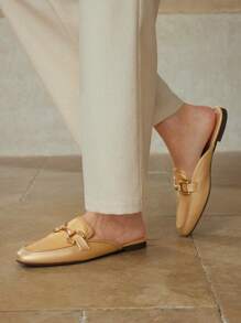 MOTF PREMIUM WOMEN'S COMFORTABLE CASUAL FLAT LOAFERS - Gold - View 5