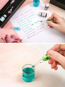 网上流行的学生玻璃蘸水笔，水晶笔，商务礼品，样品笔，学校活动奖品，开学生日礼物