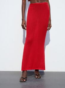 Maija 女士海滩超长罩衫纱笼裙，波西米亚风 - 紅色 - 查看 2