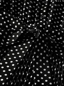 DreamSkyne Court Retro  Plus Size Women's Polka Dot Print Long Sleeve Ruffle Hem Elegant Dress, Autumn For New Year Clothes Maxi Women Outfit Fall Cloth For Women