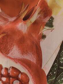 Musera Resort Fitted Chiffon Floaty Hem Fruit Floral Print Maxi Skirt Boho Ibiza Cute Sexy Vacation Summer Beach Swimwear Cover Up Spring - Multicolor - View 7