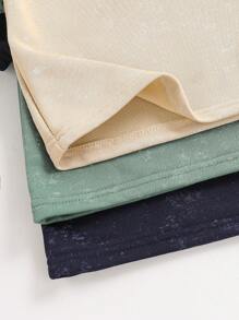 SHEIN 3pcs/Set Young Boy Fashion Special Textured Snowflake Sweatshirt, Spring/Summer - Multicolor - View 5