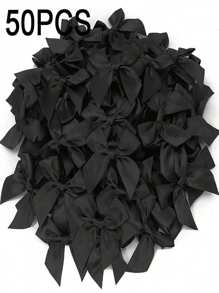 50 piezas de grandes lazos de cinta de satén de colores, moños artesanales, lazos de flores pequeñas blancas y rosas para regalos, decoración de pasteles/cumpleaños/cajas/regalos/envoltorios, accesorios DIY para el cabello/ramos de flores/cajas de regalo/decoración de pasteles (múltiples colores disponibles) para San Valentín, Día de la Madre, Día de San Valentín, decoración de bodas