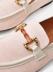 MOTF PREMIUM WOMEN'S SQUARE TOE COMFORTABLE CASUAL FLAT SHOES - Baby Pink - View 6