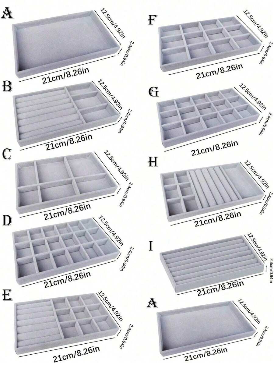 Jewelry Tray Organizer, Jewelry Necklace Earring Ring Display Storage Box, Stackable Jewelry Holder Case Makeup Cosmetic Organizer For Earrings Necklace Rings Bracelets Pendants Pearl