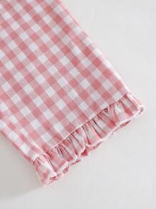 Cozy Pixies 2pcs Baby Girl 3D Bow Knit Soft Round Neck Short Sleeve Pullover Top And Elastic Waist Pants Set - Multicolor - View 5