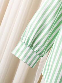 SHEIN Explorewe 1pc Girls Casual Reversible Heart Graphic Printed Shirt, Suitable For Urban Outdoor, Sports, Casual, School, Party Etc. Shirts For Kids Cute Shirts For Kids - Green - View 4