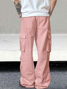 Claim Dot Pantaloni cargo casual e ampi di colore unito da uomo