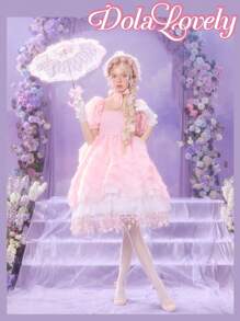 Dola Lovely 圆头蝴蝶装饰高跟鞋，时尚女士粗跟高跟鞋