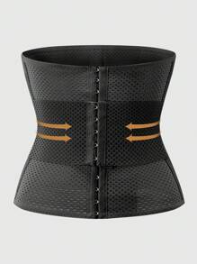 SHEIN 1pc Women's Solid Color Front Button-Up Shapewear Belt