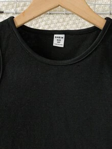 SHEIN 2 件套 Tween Girls 休闲度假图案印花背心和裙子套装