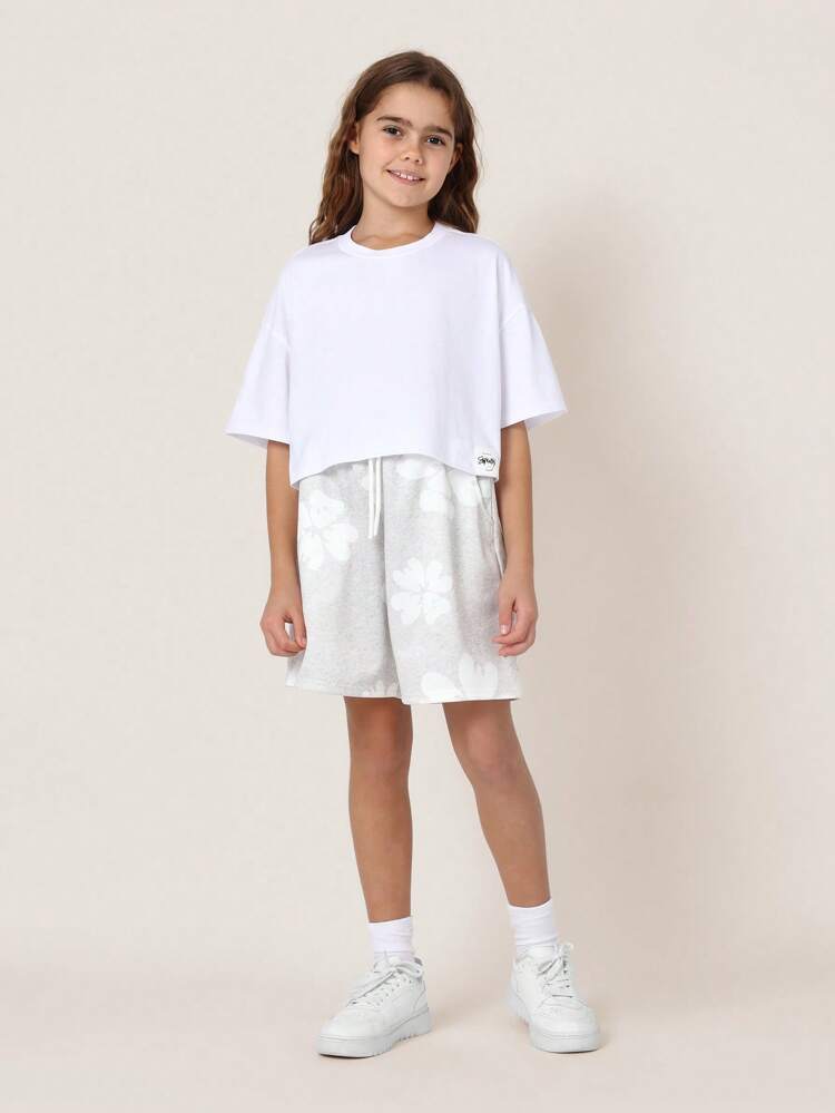 T-Shirt Co-Ords With Crop Top Shorts