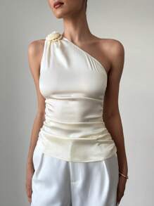 Firerie Elegante, romantische Damen-Sommermode für Pendler, sexy, eleganter Stil, Büro, Damen/lässige Pendler/schräge Schultern, Aprikosen-Top, Frauentag, Frauenparty, Strandurlaub, Damen, Schulabschlusssaison, romantische Verabredungen, Geburtstage, Ostern, brasilianischer Karneval, Musikfestivals, Frühling und Sommer, Damen, Hochzeitssaison, Brunch-Damenkleider, Boho, Tops im Feenstil - Aprikosenfarben - Übersicht 1