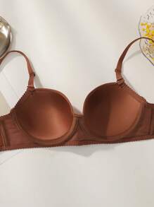 4pcs Women's Bra And Underwear Set (With Underwire, Triangle Panties), 2 Sets Lingerie Suit