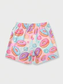 Manfinity Swimmode Manfinity Swimmode Men's Donut Printed Beach Shorts Men Swim Trunks, Hawaiian