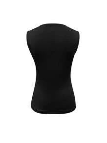 Women Cat Print Round Neck Casual Camisole