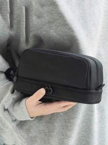 1 pieza Estuche de lápices grande, estuche de almacenamiento de gran capacidad, estuche para bolígrafos de varias capas de gran capacidad, organizador de escritorio, bolsa para marcadores y bolígrafos para la escuela secundaria, la oficina, la universidad, chicas y chicos que vuelven a la escuela (Varios colores disponibles), Vuelta a la escuela, Útiles escolares