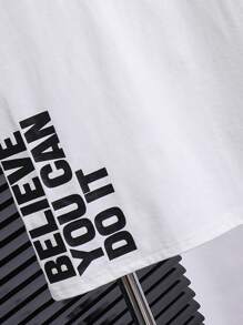 SHEIN 2pcs/Set Teen Boy Casual Letter Pattern Short Sleeve T-Shirt And Shorts Home Pajamas Set