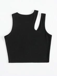 INAWLY Women Open Back Tank Top, Solid Color Minimalist Style, Suitable For Summer - Multicolor - View 3