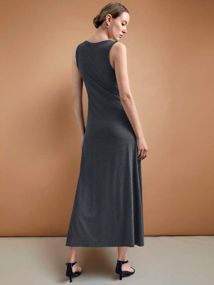 2025 Women Casual Solid Color Sleeveless Dress