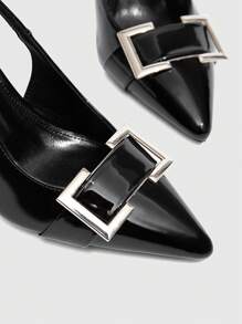 CUCCOO BIZCHIC Elegant Pointed Toe High Heel Pumps For Women - Black - View 6