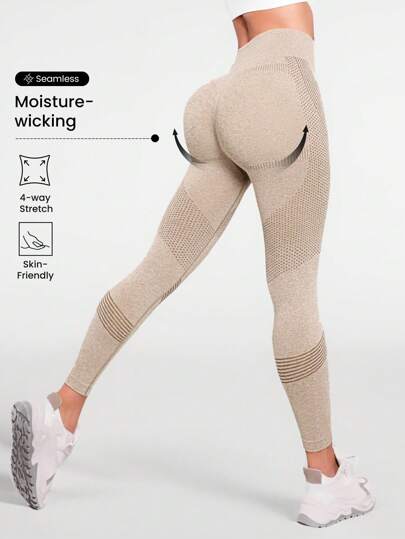 Easithlete Wide Waistband Sports Leggings Yoga Women Pants