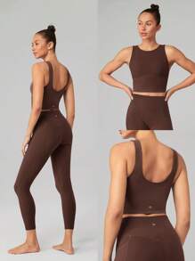 GLOWMODE FeatherFit™ 长款 U 型背心运动文胸背心低冲击瑜伽日常