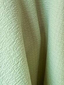 Comfortcana 女士度假休闲荷叶边下摆连衣裙，鼠尾草绿色连衣裙，波西米亚风女装 - 綠色 - 查看 7