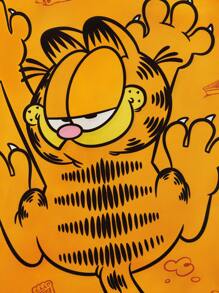GARFIELD | SHEIN Cute Cat Print Apron, Unisex Suitable For Cooking, Baking - Orange - View 5