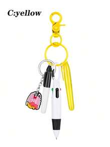 Mini Highlighter Nurse Pens For Badge Reel Pen Include 1 Tip Highlighter 1 Permanent Marker Pen And 1 Retractable Ball Pen With 1 Nursing Keychain Clip Back To School - Multicolor - View 4