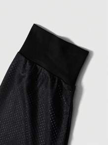 PAVTROS Manfinity Streetrush Manfinity Streetrush Men's Casual Black Mesh Fabric With Simple Digital Graphic Print Long-Sleeved Pullover, Loose Round Neck Splicing, Daily Casual Holiday Gift, Daily Casual Wear For Commuting In All Seasons,Rapper Top