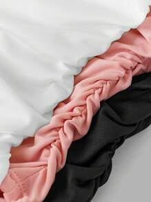 SHEIN Girlism 3pcs/Set Tween Girls Minimalist Comfortable Ruched Bandeau Tube Top Non-Slip Bralette - Multicolor - View 10