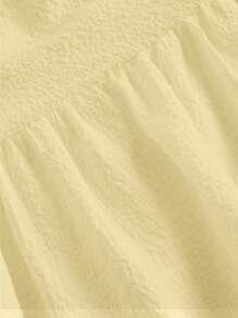 SHEIN MOD Yellow Off-Shoulder Ruched Romantic Summer Maxi Dress, Plus Size,Birthday Dresses For Women - Yellow - View 3