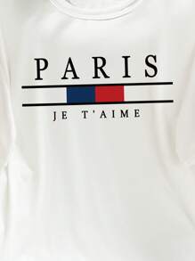 SHEIN Boys' White Minimalist Fashion Cool Gentleman Round Neck Short Sleeve T-Shirt - White - View 4