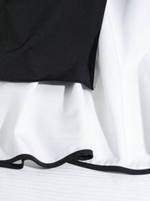 Franclia Spring Slimming High-Quality Black Button Patchwork Skirt For Women Fall Cloth For Women - Black - View 4