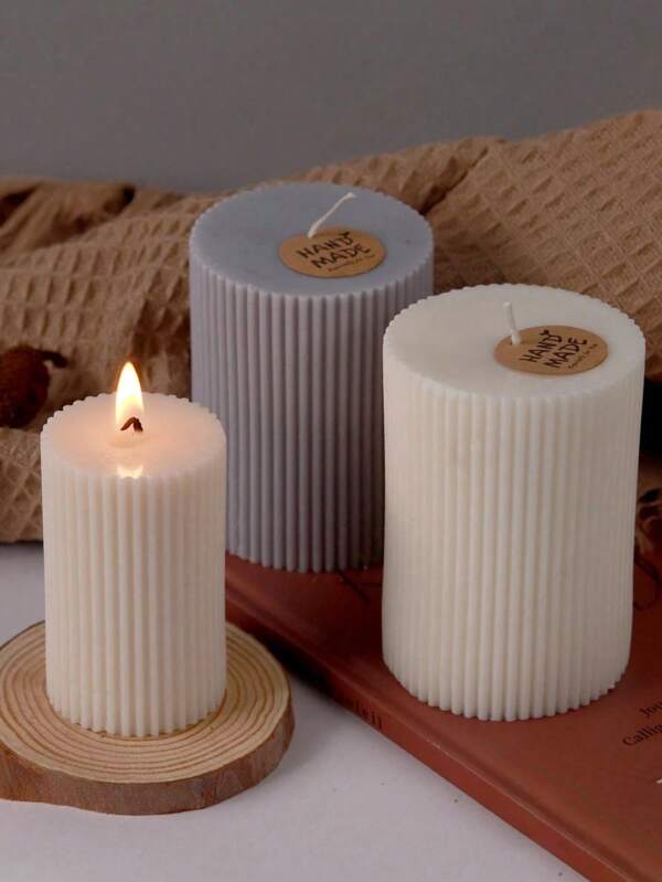 Vertical Stripe Aromatherapy Candle Mold 02
