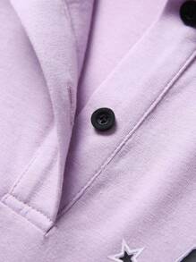 JNSQ Vestido deportivo de manga larga informal para niña preadolescente de vuelta al colegio, vestido holgado de niños con estampado divertido de color de contraste y cuello de solapa, adecuado para otoño, invierno, uso diario, actividades al aire libre, vacaciones, estilo callejero, fiesta y ocio - Multicolor - Ver 6