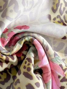 Soleia 3-Piece Women Leopard Print & Pink Reversible Bikini Set, Women Swimwear, Women Vacation Outfit, Women Summer Wear, Women Sexy Beach Outfit, Thong, Tie-Up, Sexy Style, Women Beach Vacation Swimsuit - Multicolor - View 6