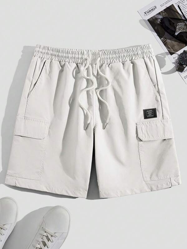 Manfinity VCAY Pantaloni scurti cargo casual pentru bărbați, cu șnur, vară