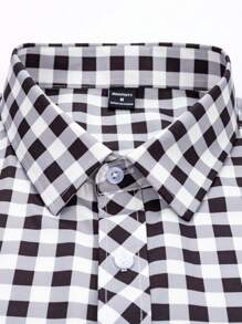 Manfinity Homme Men's Summer Casual Short Sleeve Plaid Print Shirt - Multicolor - View 4