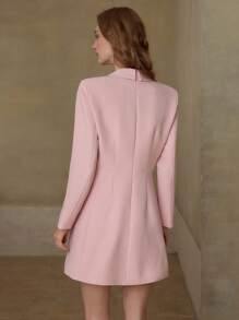 MOTF PREMIUM 结构化纽扣装饰西装连衣裙