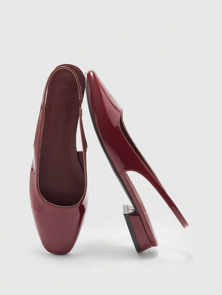 CUCCOO BIZCHIC Zapatos de estilo Mary Jane con puntera cuadrada, de tacón plano y correa de tobillo, rojos, para mujer, adecuados para oficina, trabajo, citas, fiestas, compras y días festivos
