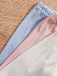 Tween Girl 6 件套 淡粉色、杏色、蓝色吊带背心、针织爱心和蝴蝶结刺绣短裤和汗衫休闲内衣套装，春夏 - 彩色 - 查看 6