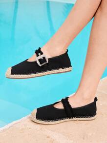 Styleloop Women's Bohemian Style Fashion Flat Sandals, Suitable For Vacation Outfits - Black - View 2