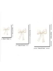 SHEIN 3pcs Set Unframed Beige Bows Preppy Art Poster Canvas Print Girl Room Decoration Painting Minimalist Cute Wall Painting Picture For Dorm,Living Room,Teen Room,Bedroom,Home Decoration